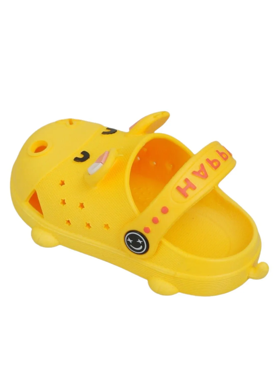 Cheerful Yellow Animal-Themed Clogs for Girls