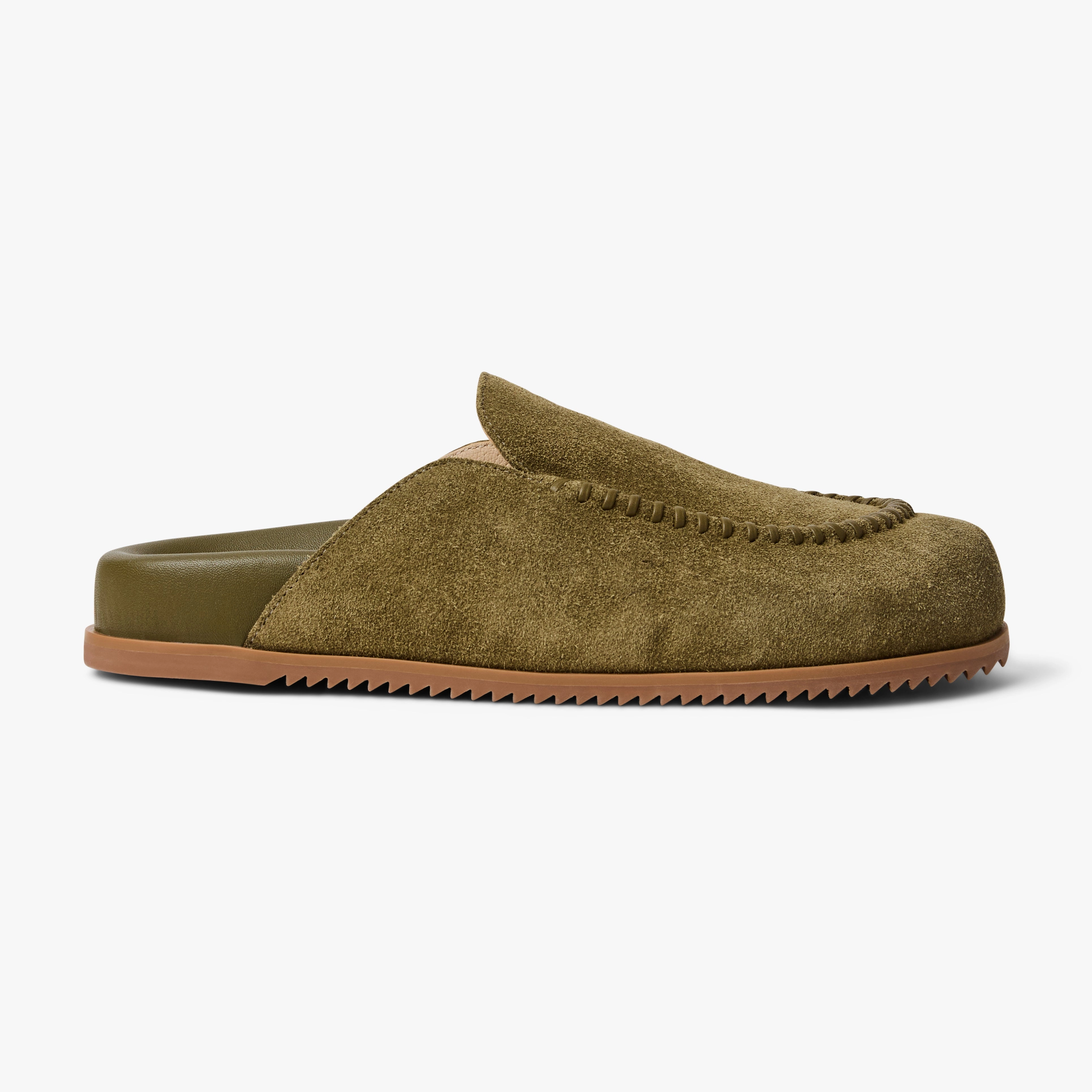 Chesapeake Suede Slip-On Clog Leather sole