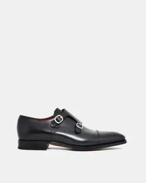 Quick Shift Black Double Monk Strap Dress Shoe
