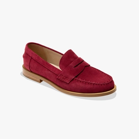 Tipson Suede Penny Loafer Winery Mood