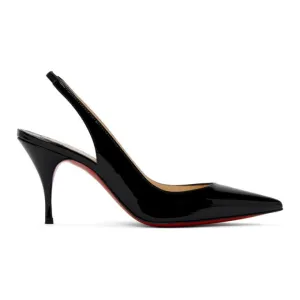 Christian Louboutin Black Patent Clare Sling Heels