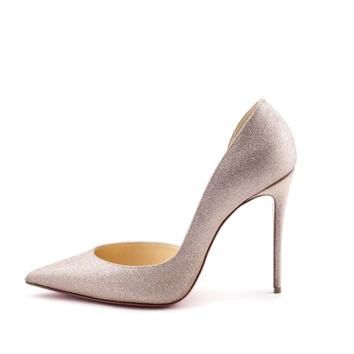 Christian Louboutin Rose Gold Iriza Glitter 100 Pumps Size US 8 | EU 38