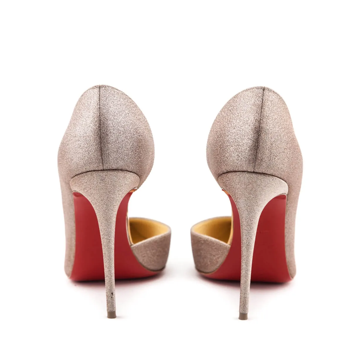 Christian Louboutin Rose Gold Iriza Glitter 100 Pumps Size US 8 | EU 38