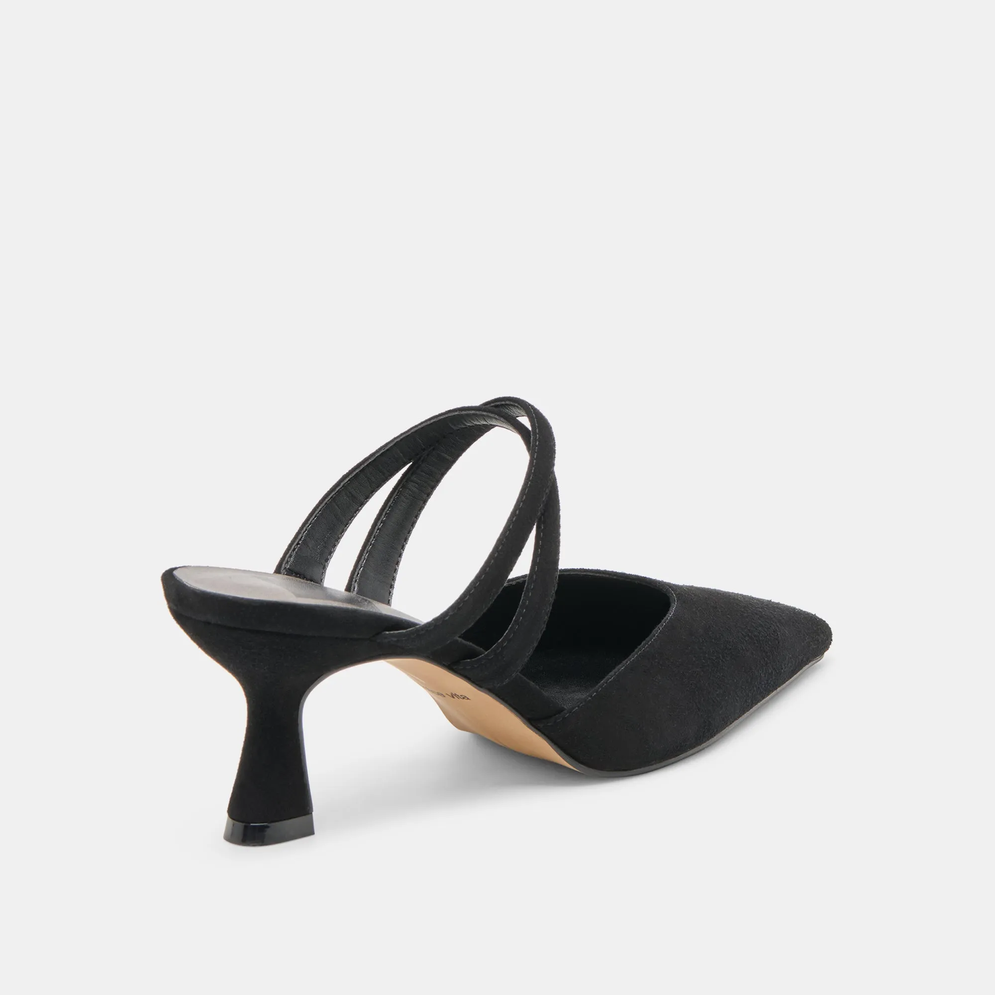 LINORE HEELS ONYX SUEDE Everyday Chic