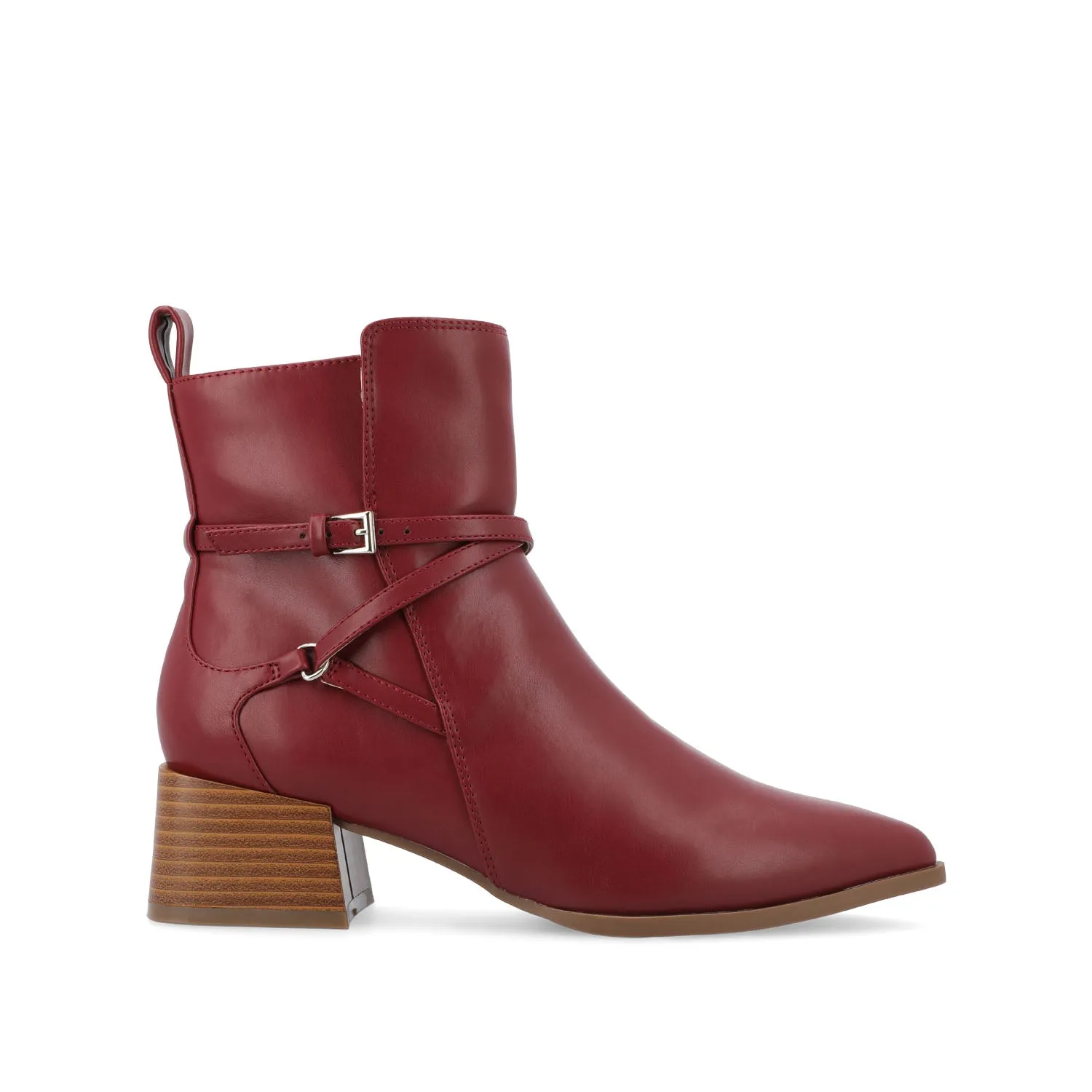 ESTELLE BLOCK HEELED BOOTIES IN VEGAN LEATHER High Traction Mountain Climber Breathable Cold Weather Commuter