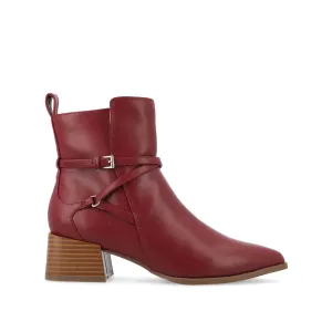 ESTELLE BLOCK HEELED BOOTIES IN VEGAN LEATHER High Traction Mountain Climber Breathable Cold Weather Commuter