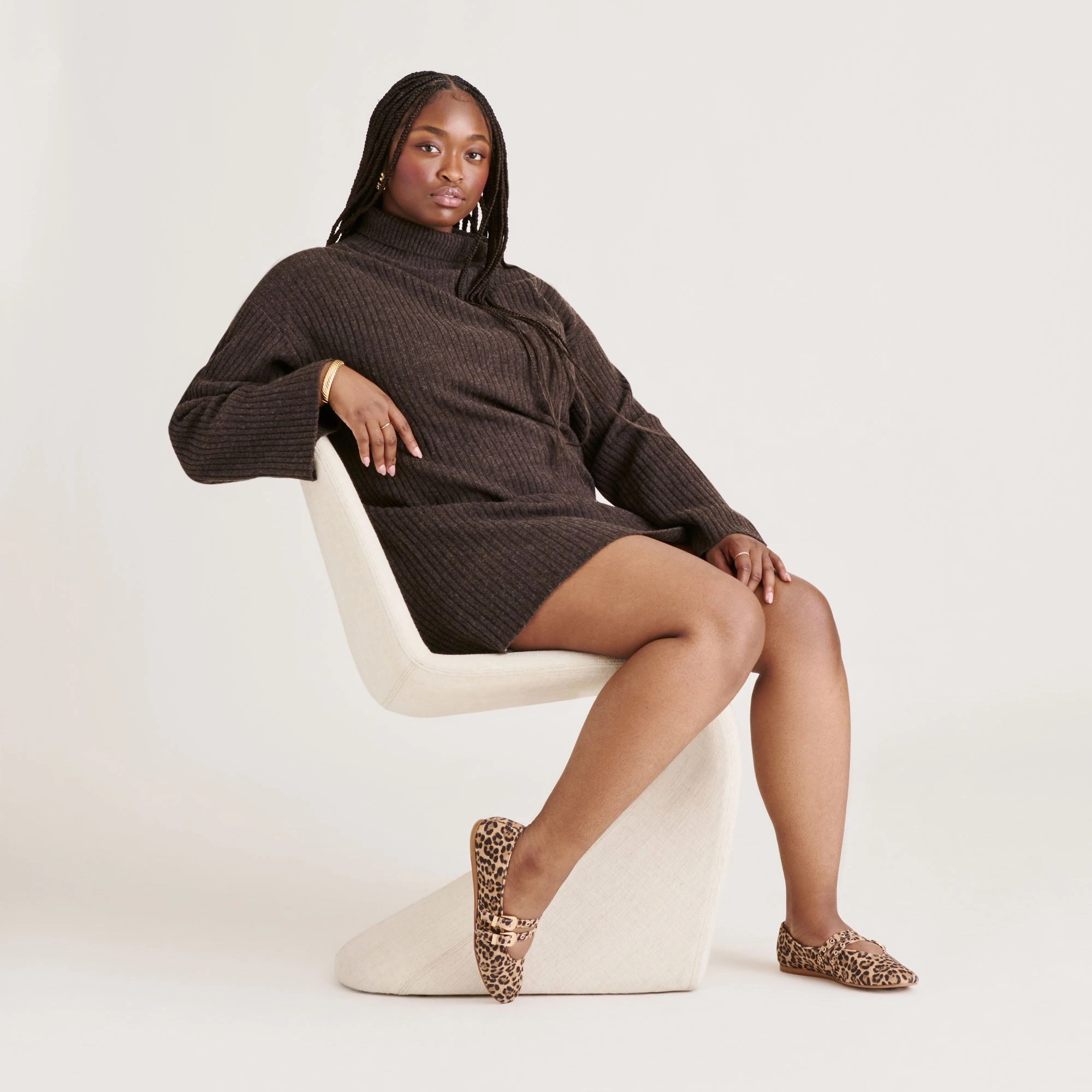 BAYLEE GROMMET BALLET FLATS DK LEOPARD PRINTED SUEDE Pack Easy Look View