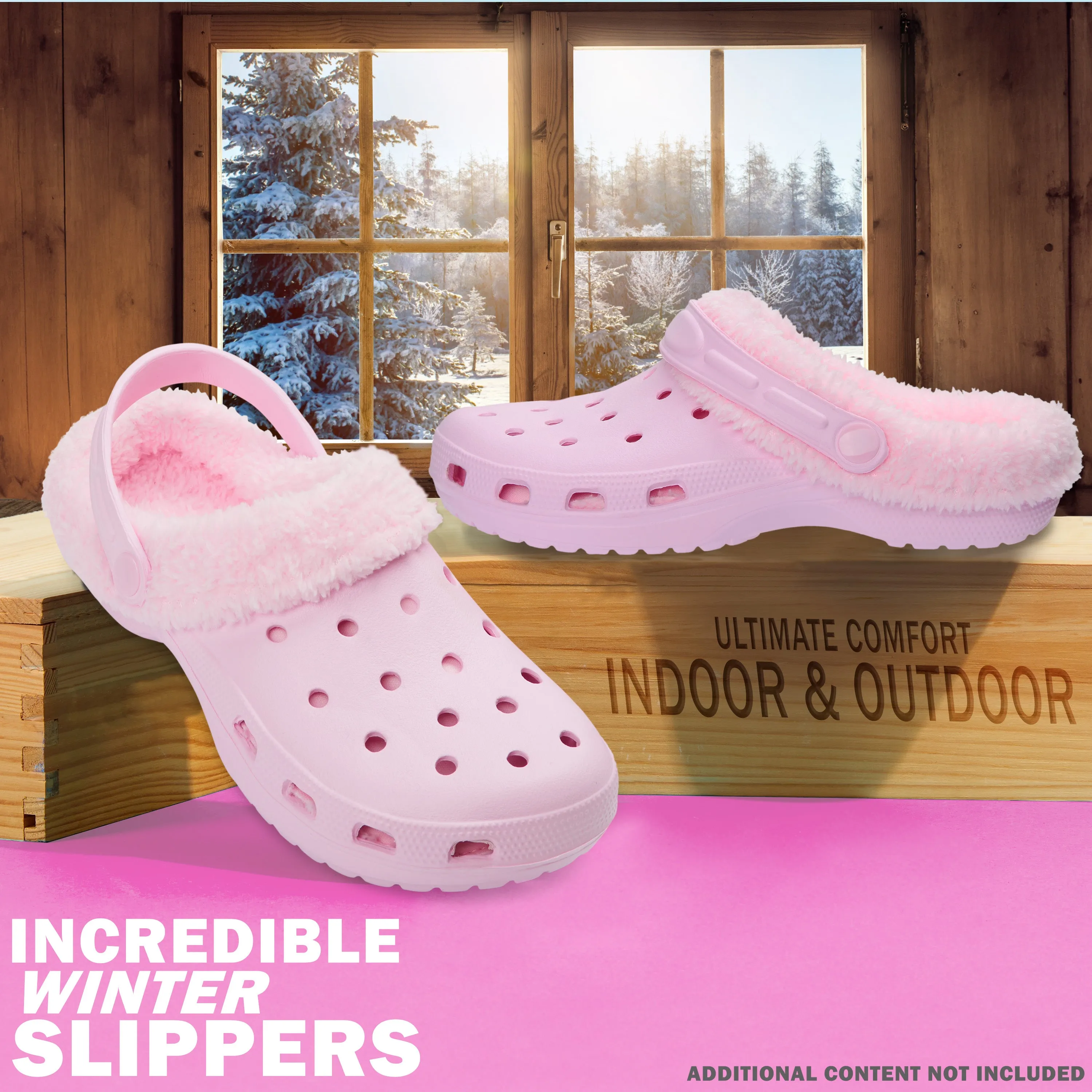 CityComfort Clogs Women Teens Winter Classic Fleece Lined House Shoes
