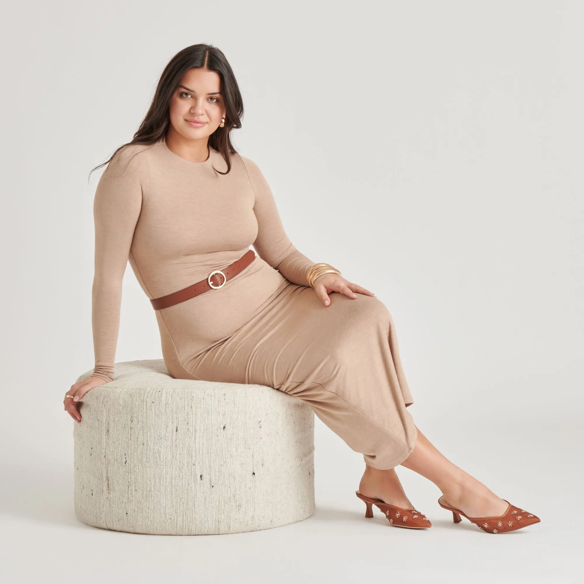 CLARA WIDE HEELS SADDLE MESH Perfect Pair