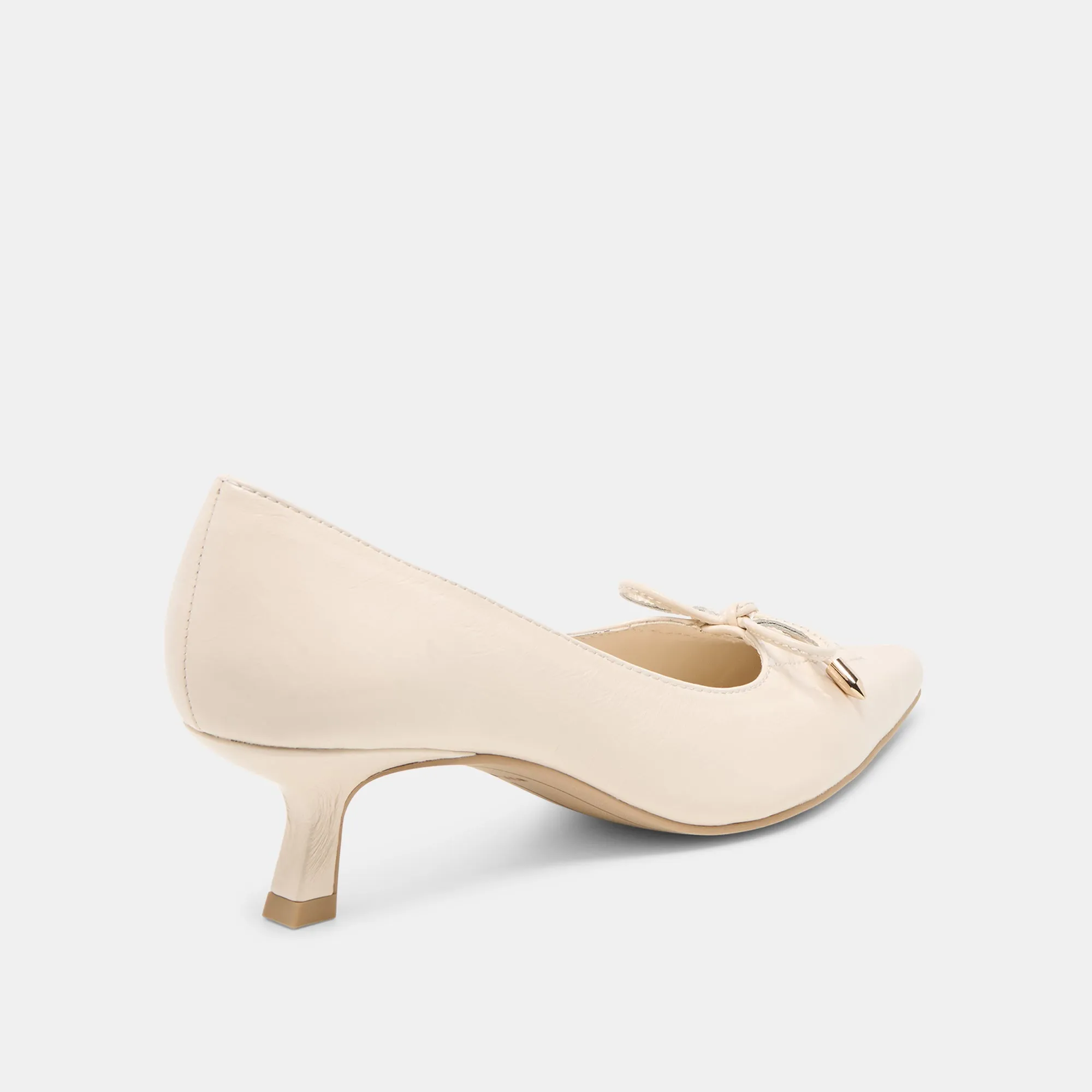 CLARIE HEELS BONE CRINKLE PATENT LEATHER Unique Pick