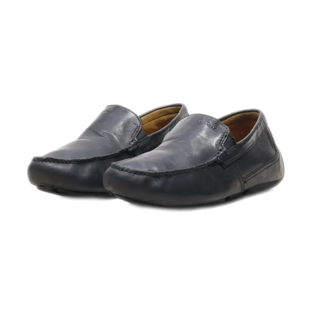 Clarks Moccasins Leather Black Colour For Men