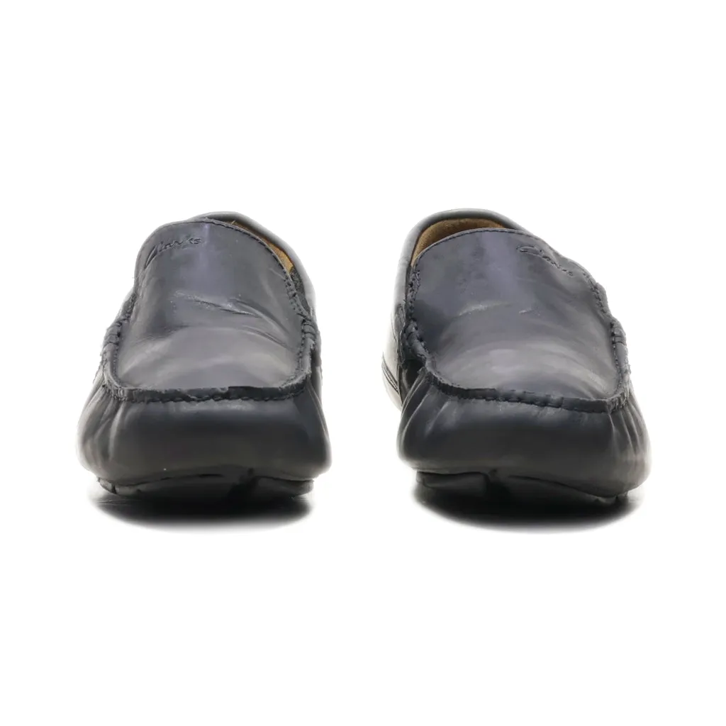 Clarks Moccasins Leather Black Colour For Men