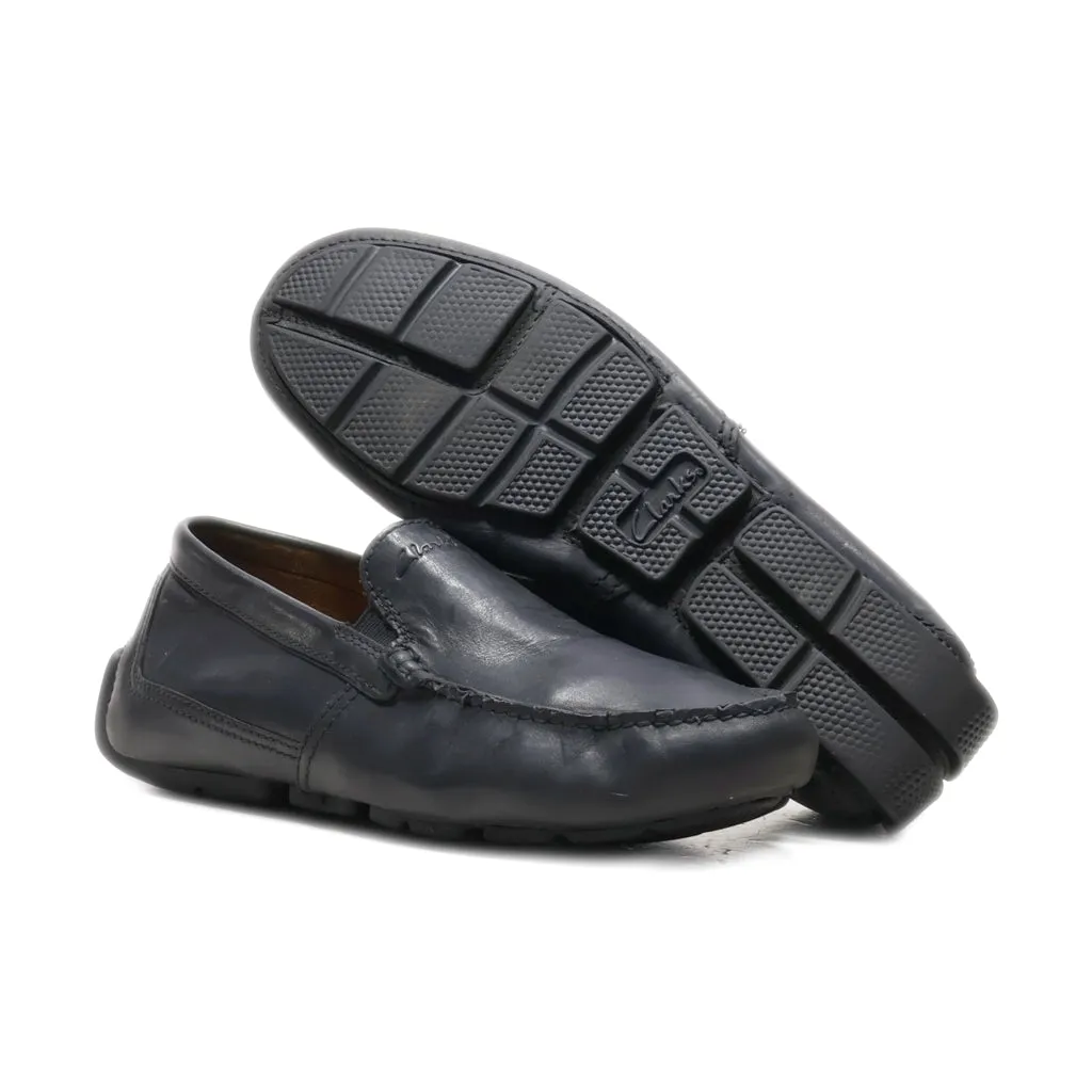 Clarks Moccasins Leather Black Colour For Men