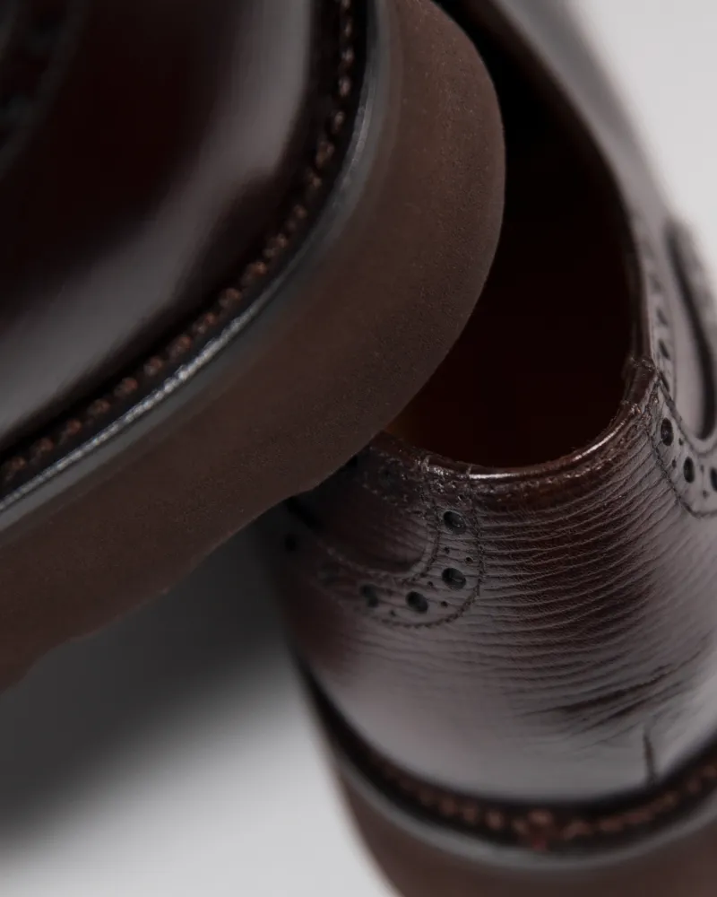 Brown Brogue Lightweight Dress Shoe Work Day Style