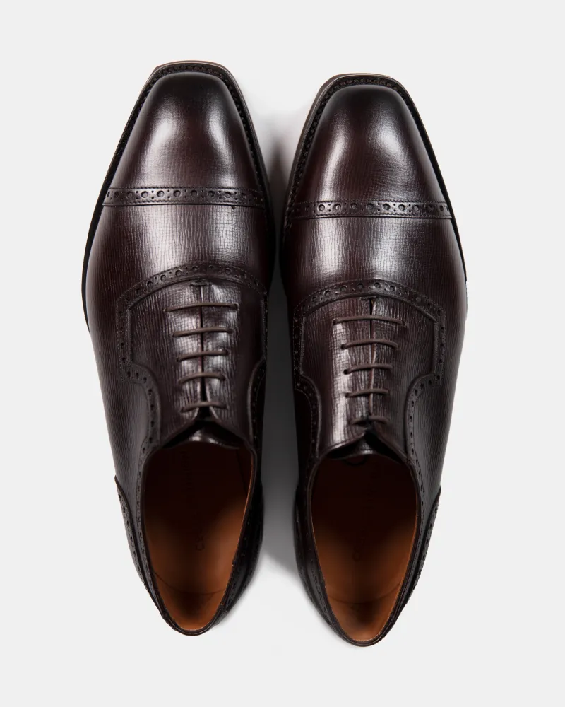 Brown Brogue Lightweight Dress Shoe Team Meet Patent Gloss