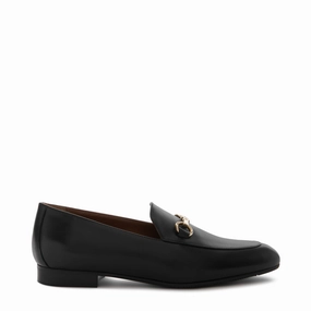 Step Steady Trendy Slip-on Footwear Vend?me Fleur black calfskin leather loafers