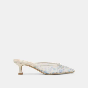 CLEO HEELS BLUE FLORAL MESH Casual Wear