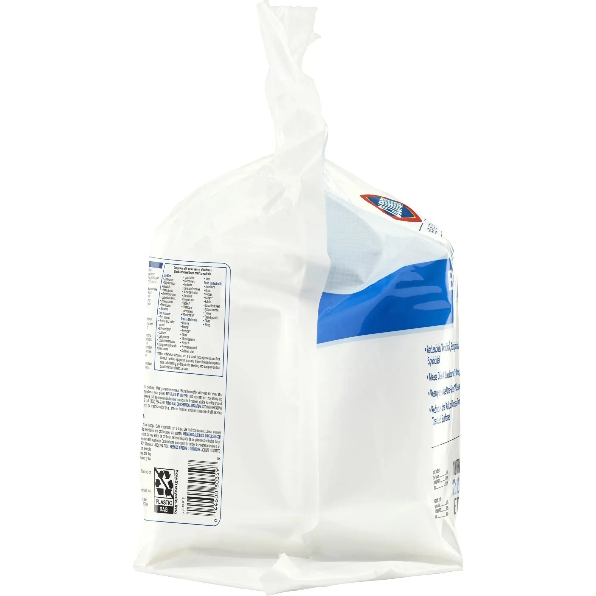 Clorox Healthcare® Bleach Germicidal Cleaner Wipes, 110 Count Refill