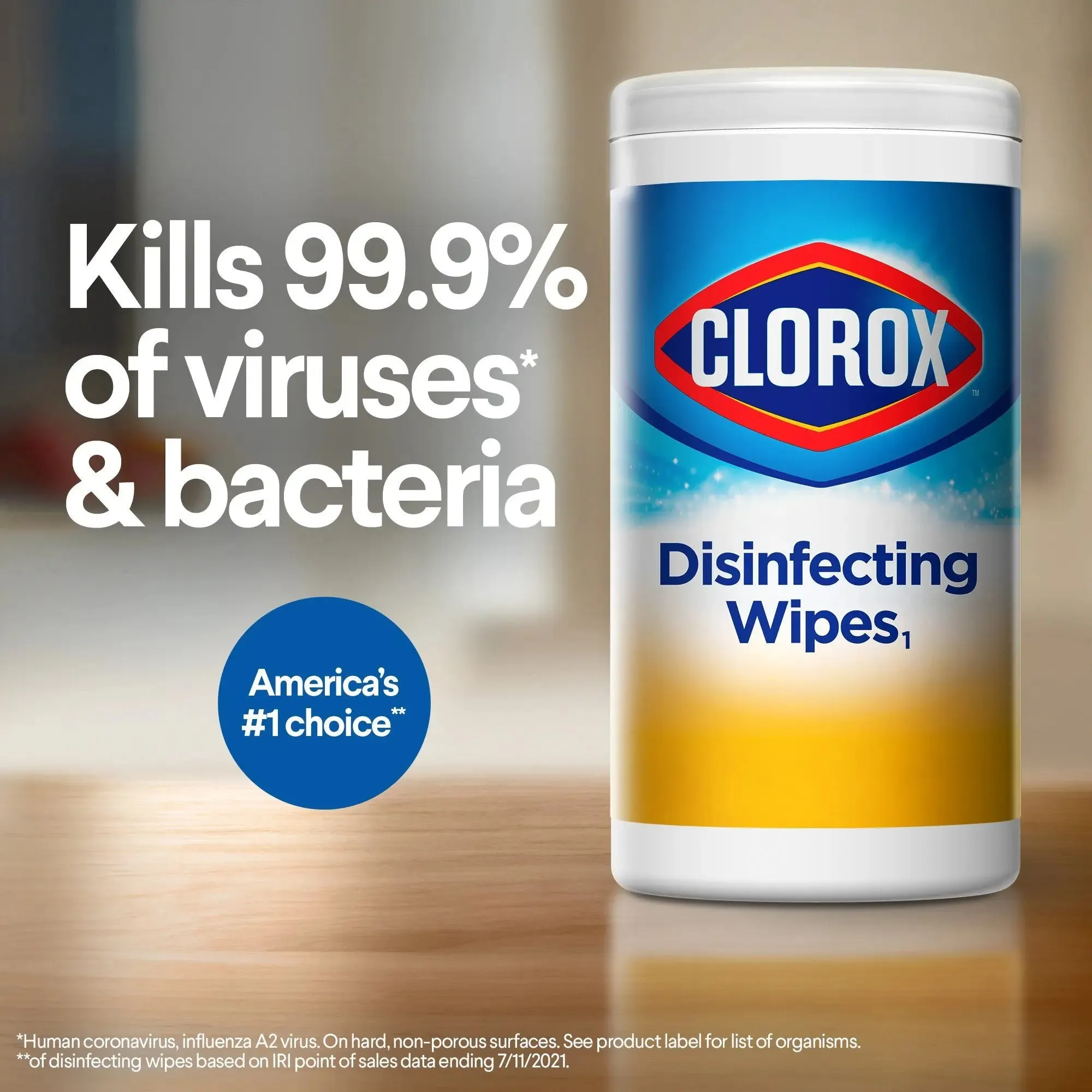 Clorox® Surface Disinfectant Wipes, Small Canister