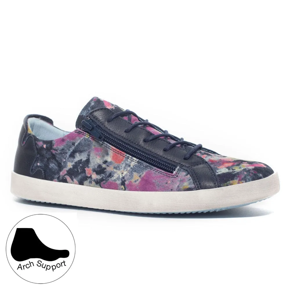 Cloud Footwear Women's Vanessa Sneakers- Navy Painter