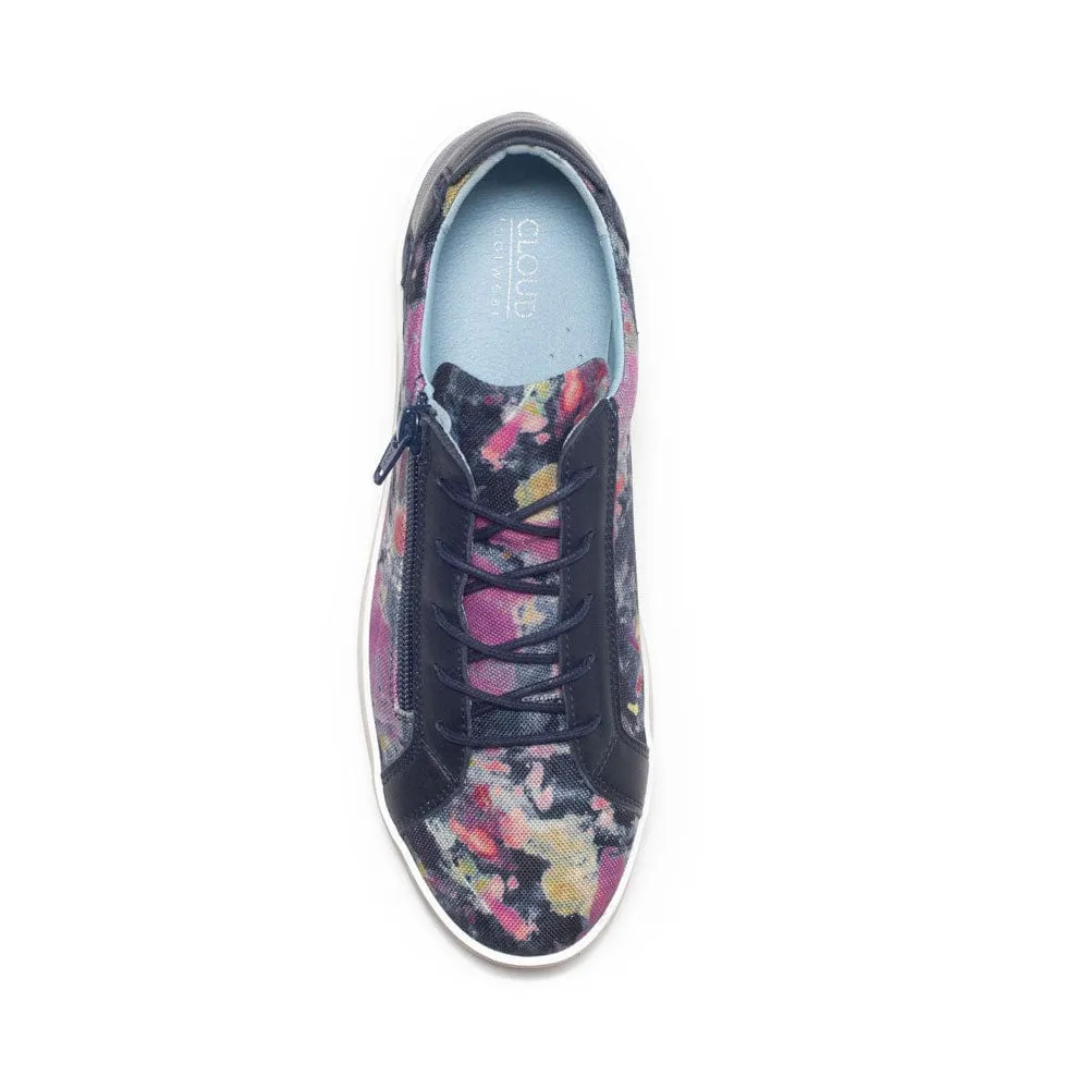 Cloud Footwear Women's Vanessa Sneakers- Navy Painter