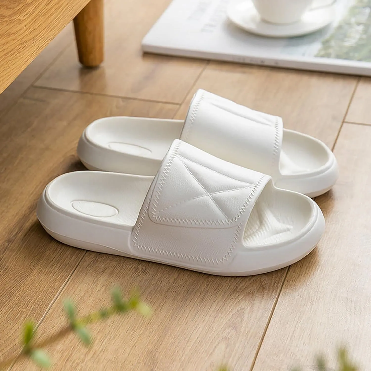 Cloud Slides Men's Athletic Outdoor Sandals Slides Shower Shoes for Living Room Pool Beach Spa Public Showers