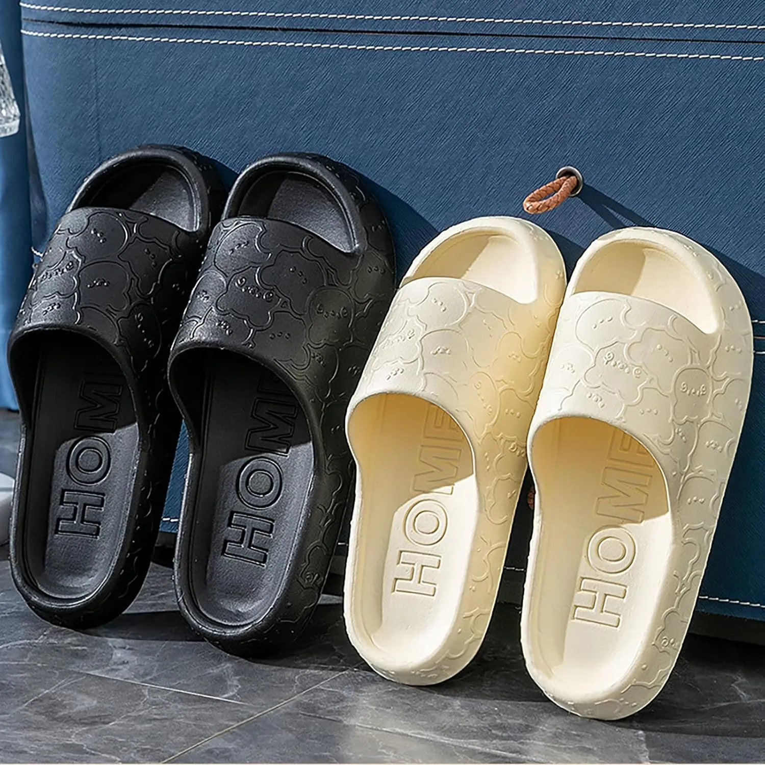 Cloud Slippers for Men Shower Shoes Women Bathroom Slippers Men Slides for Women Public Comfortable Dorms