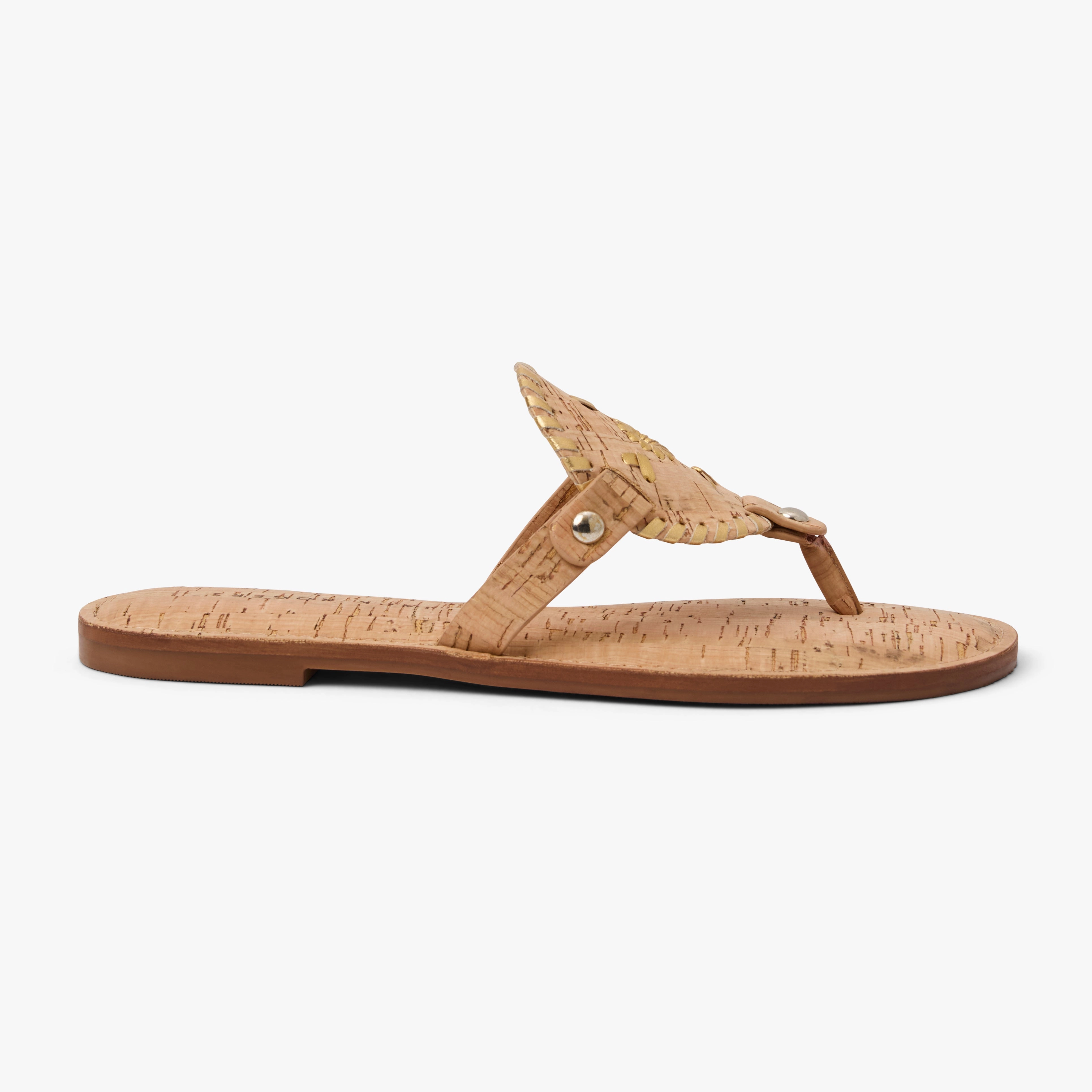 Casual Slip-ons Soft Edge Collins Cork & Metallic Leather Flat Sandal