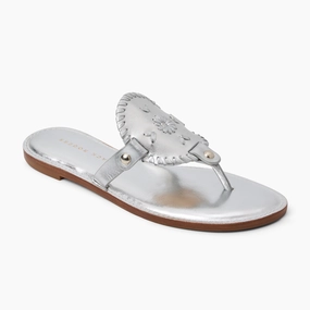 Breath Arch Blister Free Contact Points Collins Metallic Leather Flat Sandal