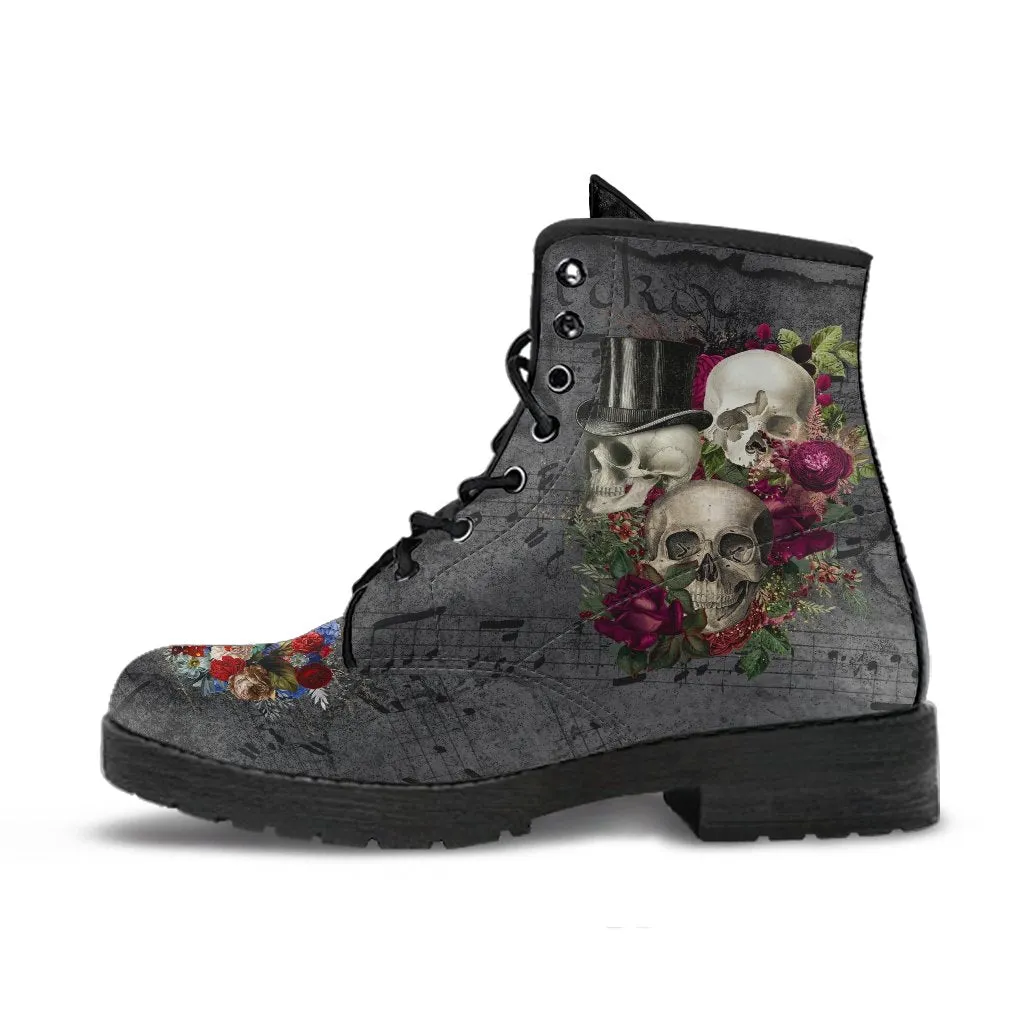 Combat Boots - Goth Shoes #22 | Vegan Leather Lace Up Boots Women, Handmade Lace Up Boots, Women's Boots, Custom Shoes