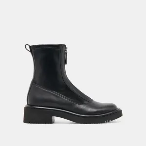 SHANTE BOOTS BLACK LEATHER ReinforcedHeel Premium Leather Upgrade