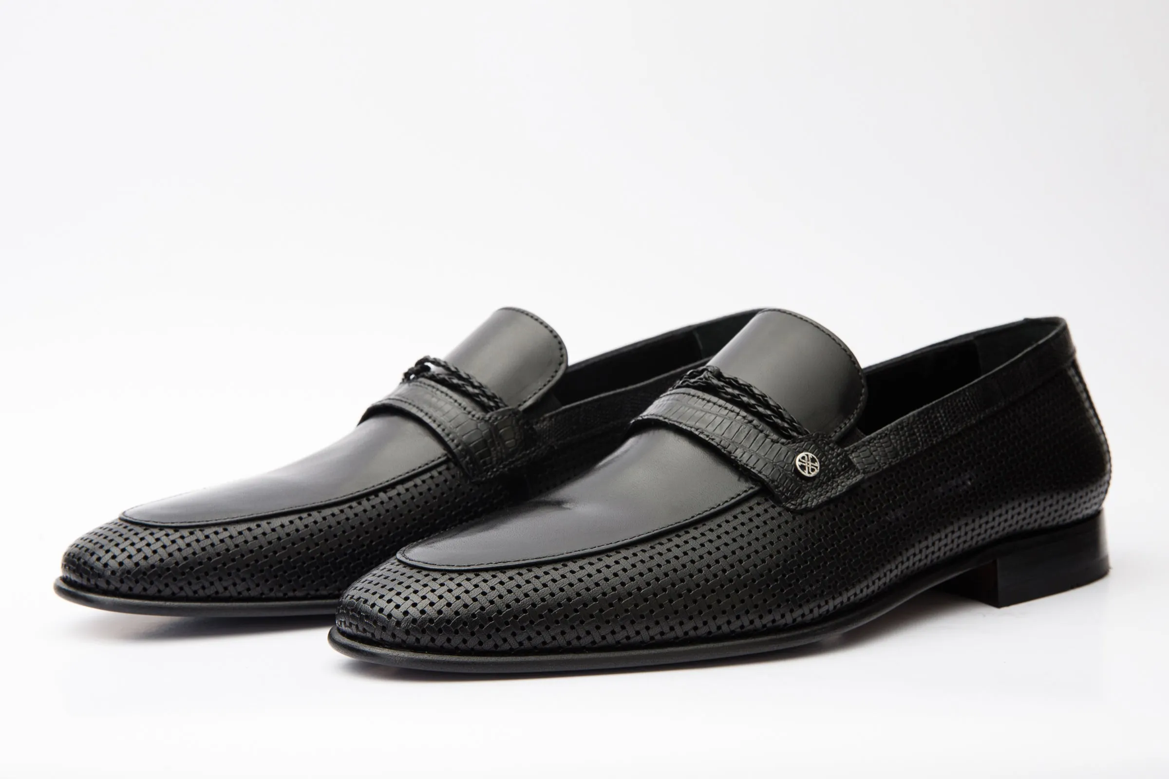 Exclusive Banquet Pad Soft The Acerra Black Leather Loafer Men Shoe Final Sale!