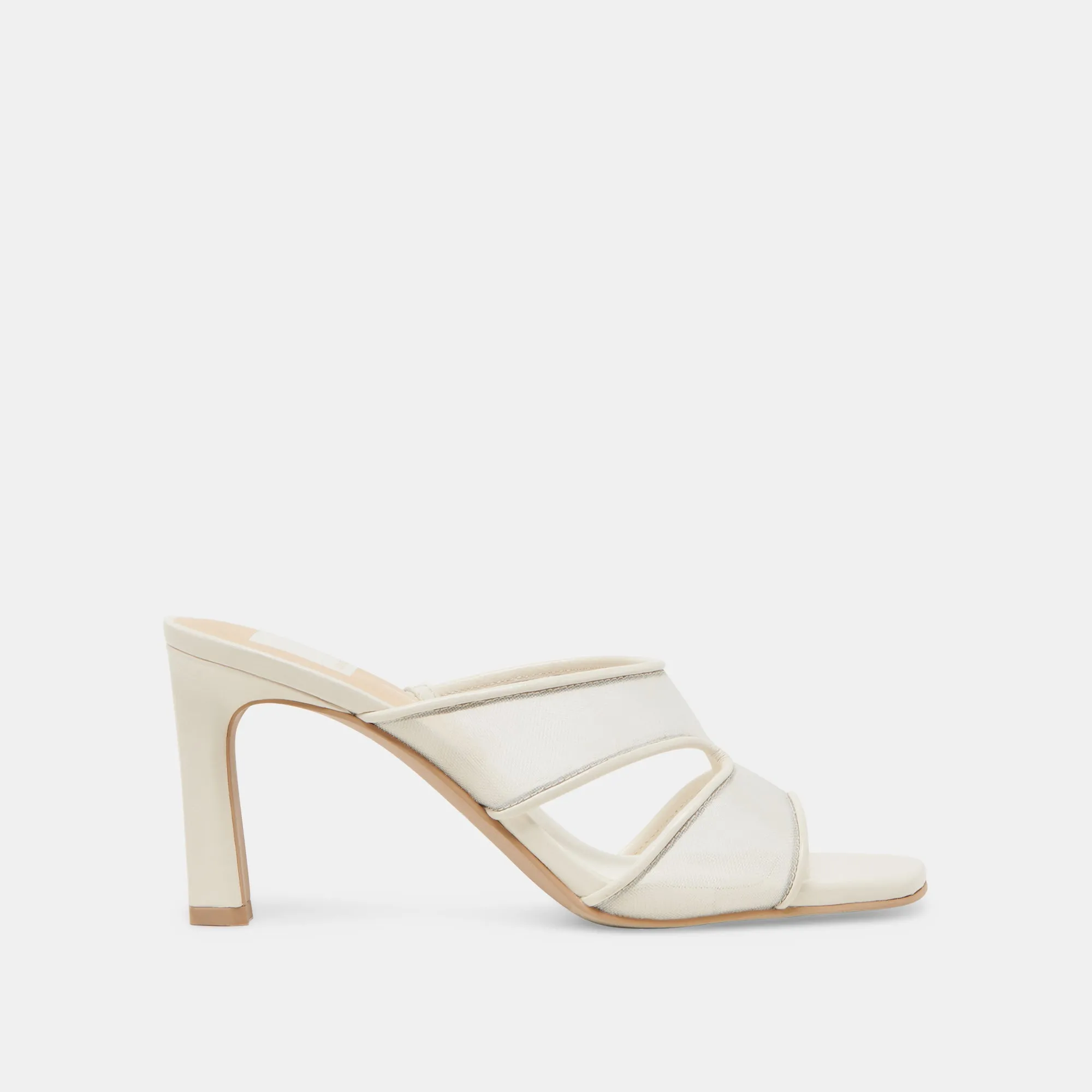 GITEL HEELS OFF WHITE MESH Easy To Clean