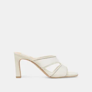 GITEL HEELS OFF WHITE MESH Easy To Clean
