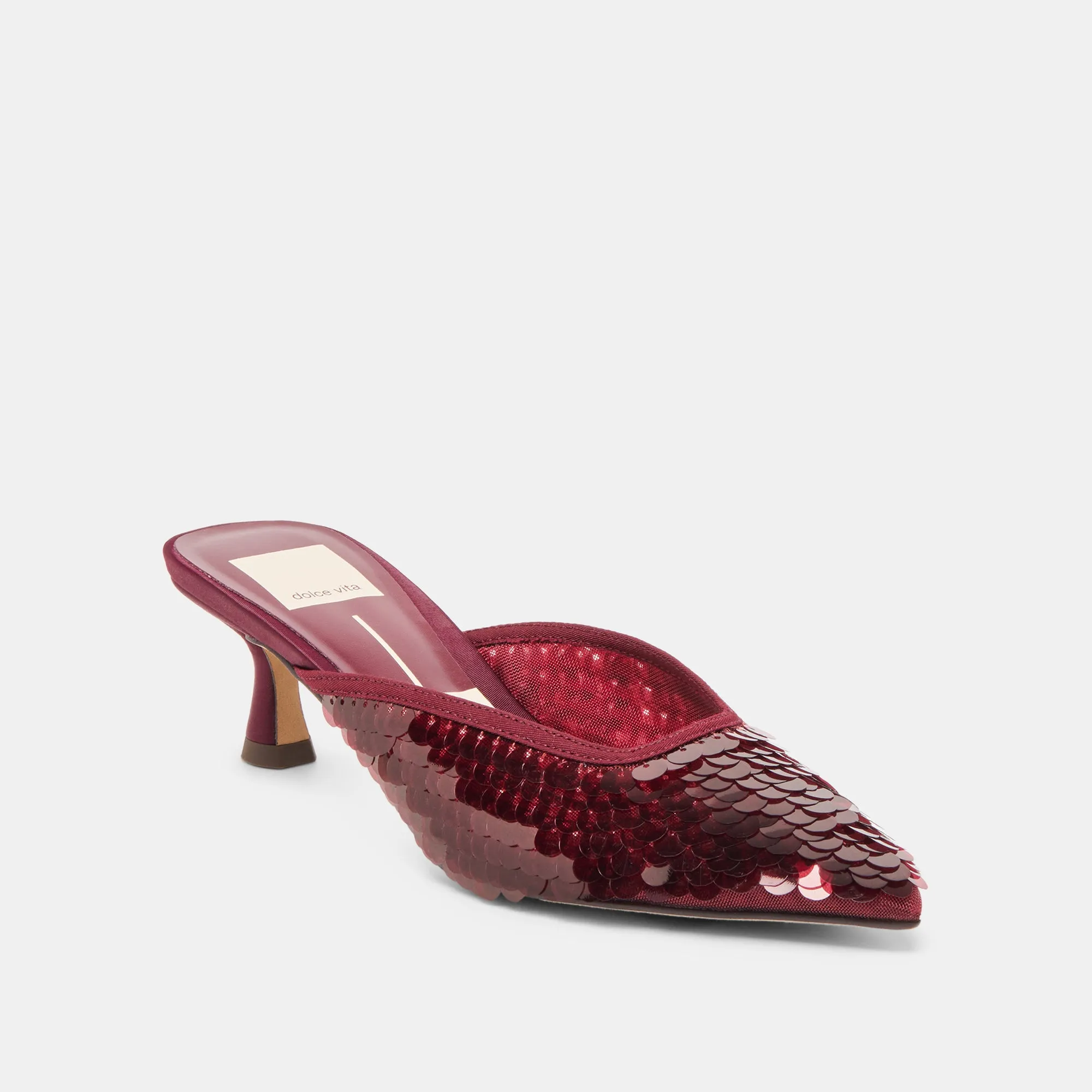 CLEO SEQUIN HEELS CRANBERRY SEQUIN City Proof Smart Shoes