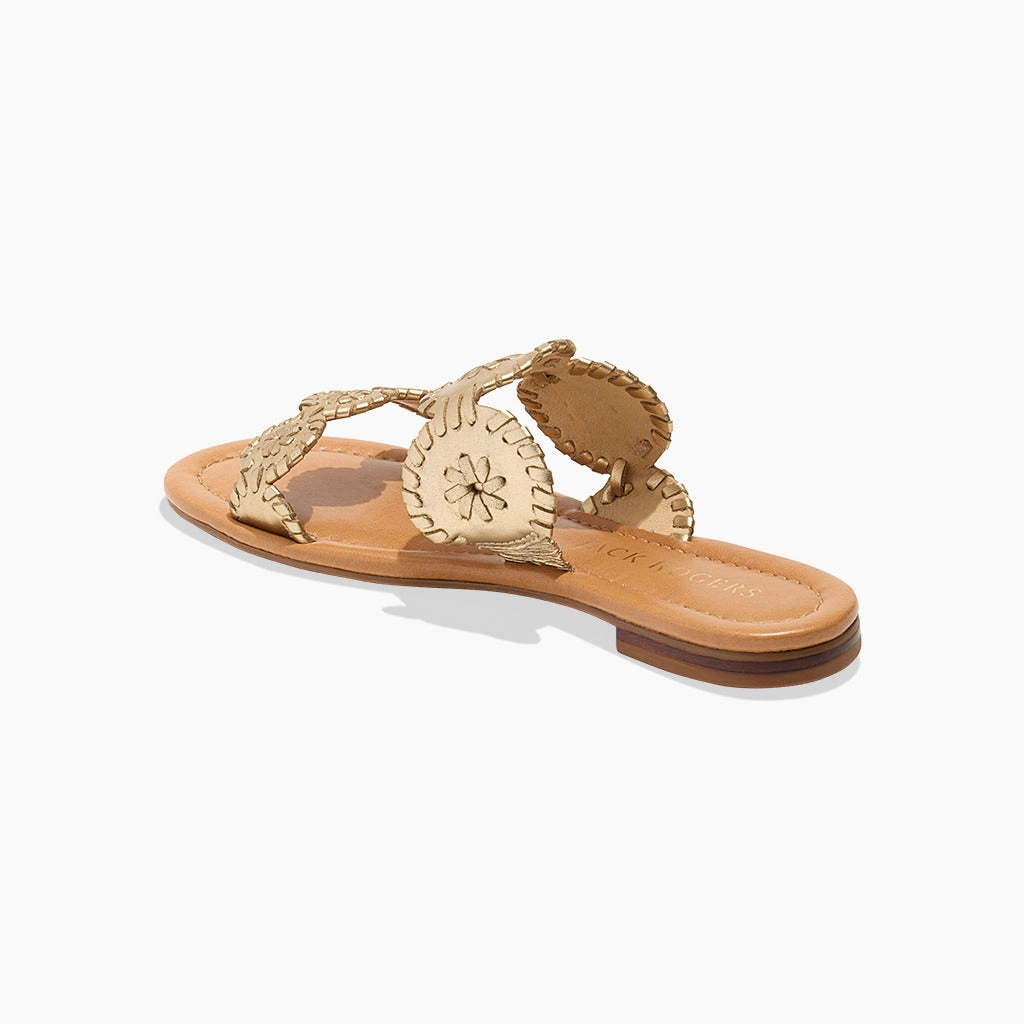 Natural foot movement Thick sole Lauren II Leather Slide Sandal