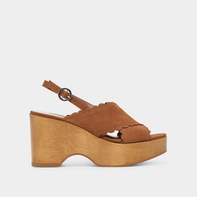 DILION WEDGES DARK SADDLE NUBUCK comfort - level