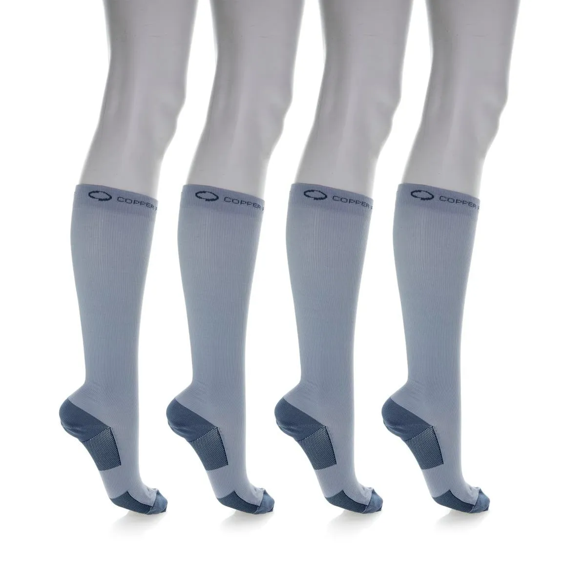 Copper Fit™ Knee-High Compression Socks 4-pack