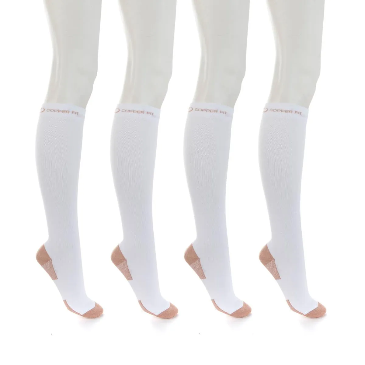 Copper Fit™ Knee-High Compression Socks 4-pack