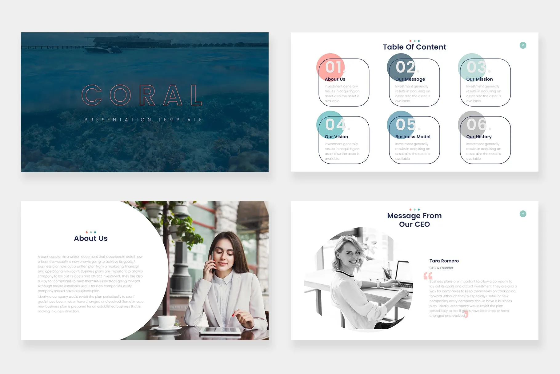 Coral Google Slides Template