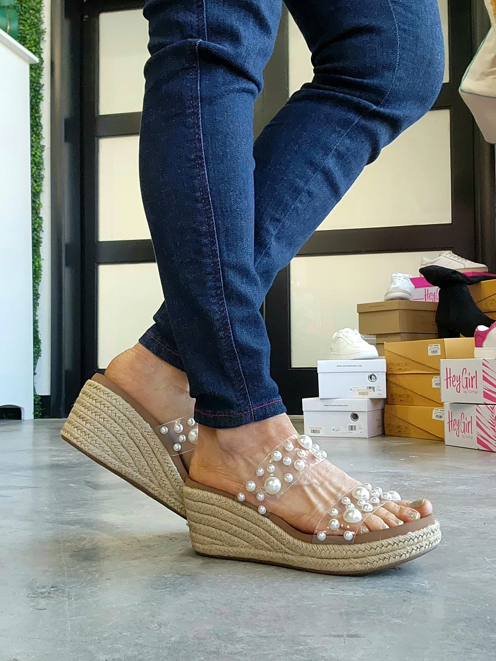 Corky's Clear She's Here Sandals