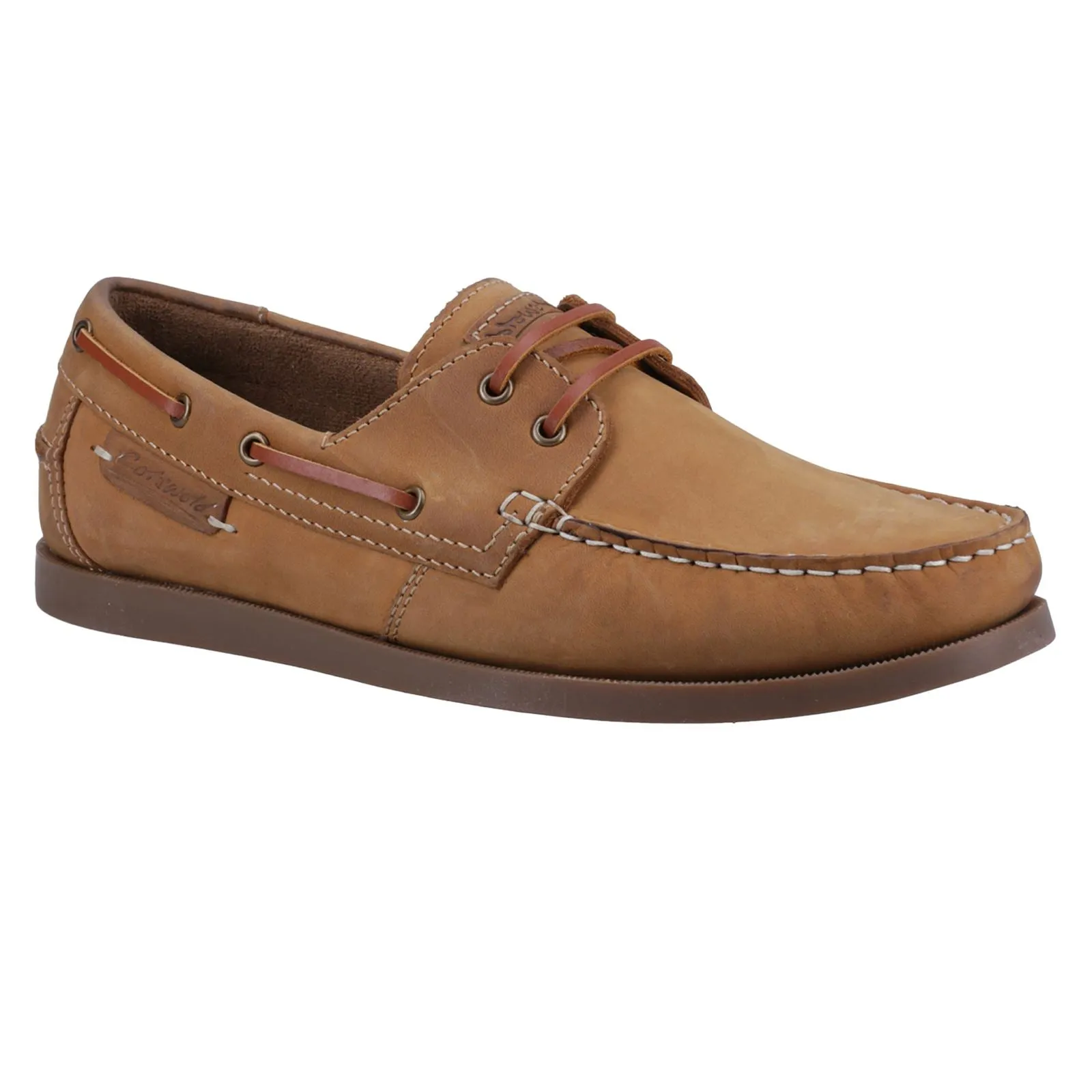 Cotswold Bartrim Leather Men's Camel Boat Shoes