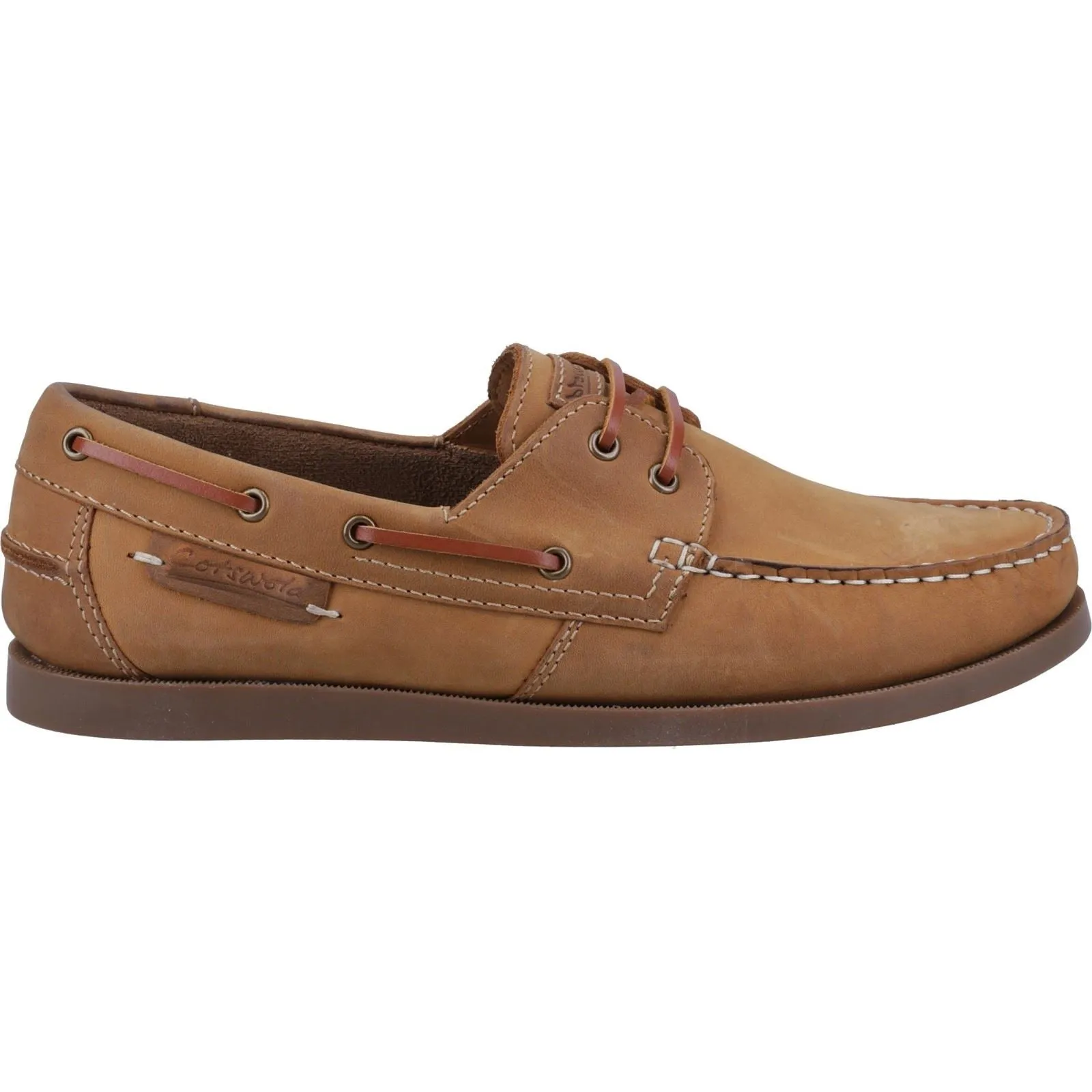 Cotswold Bartrim Leather Men's Camel Boat Shoes