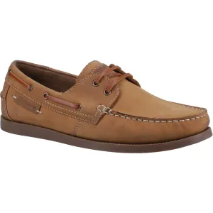 Cotswold Bartrim Leather Men's Camel Boat Shoes