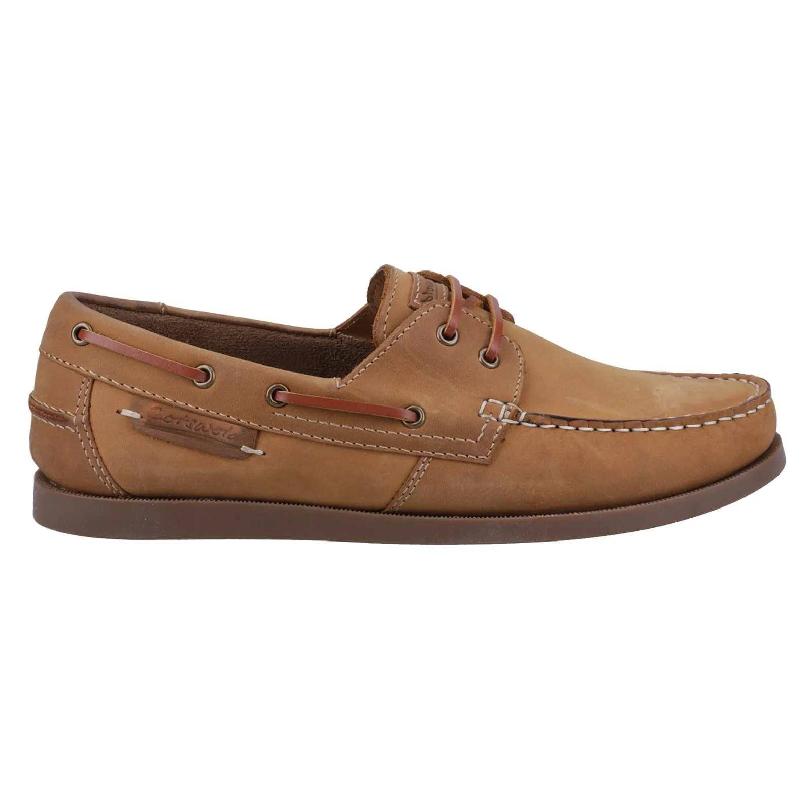Cotswold Bartrim Leather Men's Camel Boat Shoes
