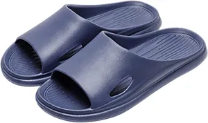 Couples Shower Slide Sandal Summer Flat Bottom Beach Slippers Solid Pillow Slippers Men Large