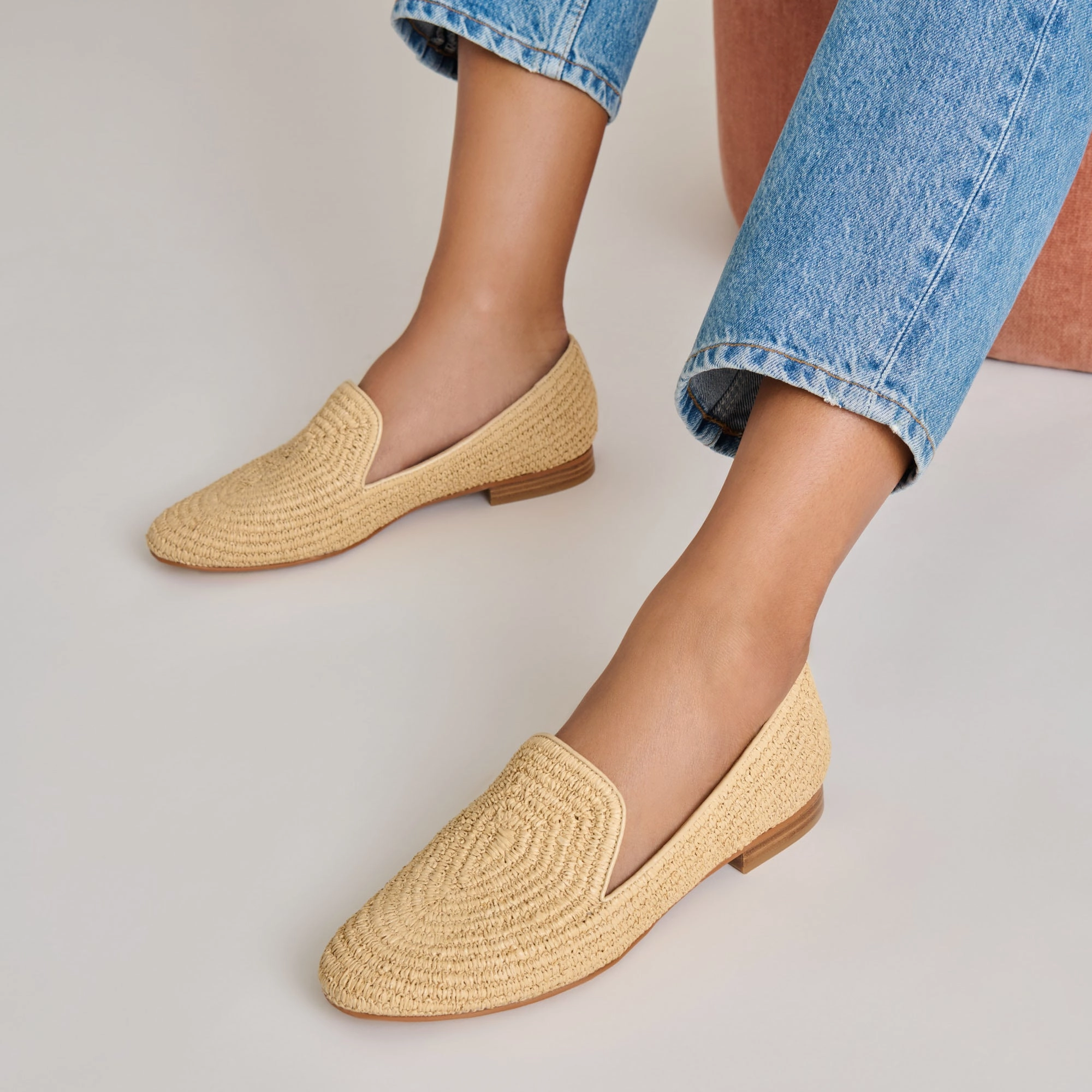Hope Step Comfortable Vibe BAYLEN FLATS NATURAL WOVEN RAFFIA