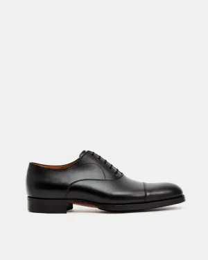 Quick Fit Black Cap Toe Oxford with Rubber Half Soles
