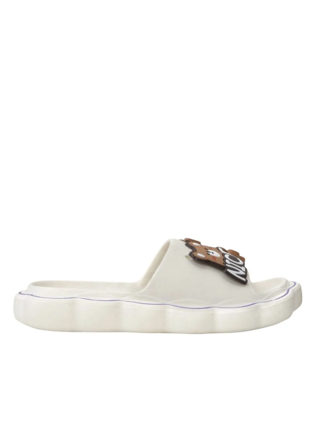 Cuddly Baby Bear White Slides - Little Steps, Big Comfort