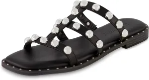 CUSHIONAIRE Women's Ventura stud slide sandal  Memory Foam